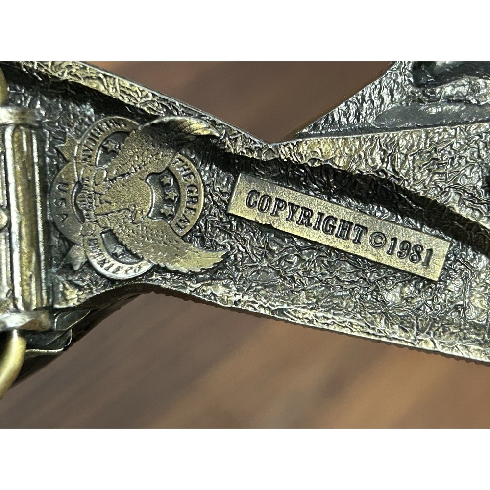 Vtg Great American‎ Buckle Co Carpenter Tools Hammer Saw Level Vintage 1981 #851 - Picture 7 of 8